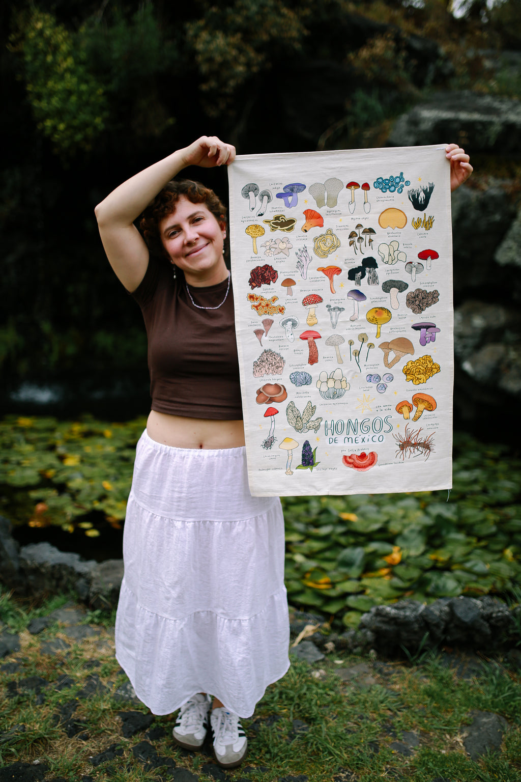 Póster textil hongos