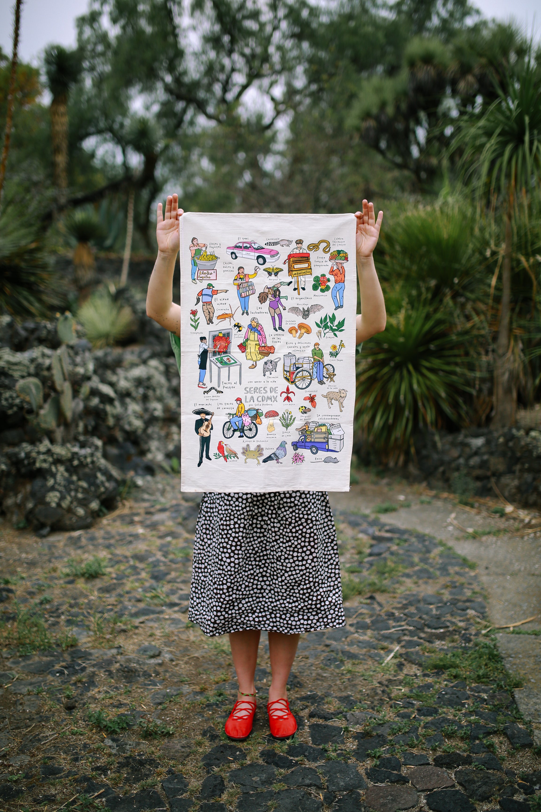 Póster textil seres de la CDMX
