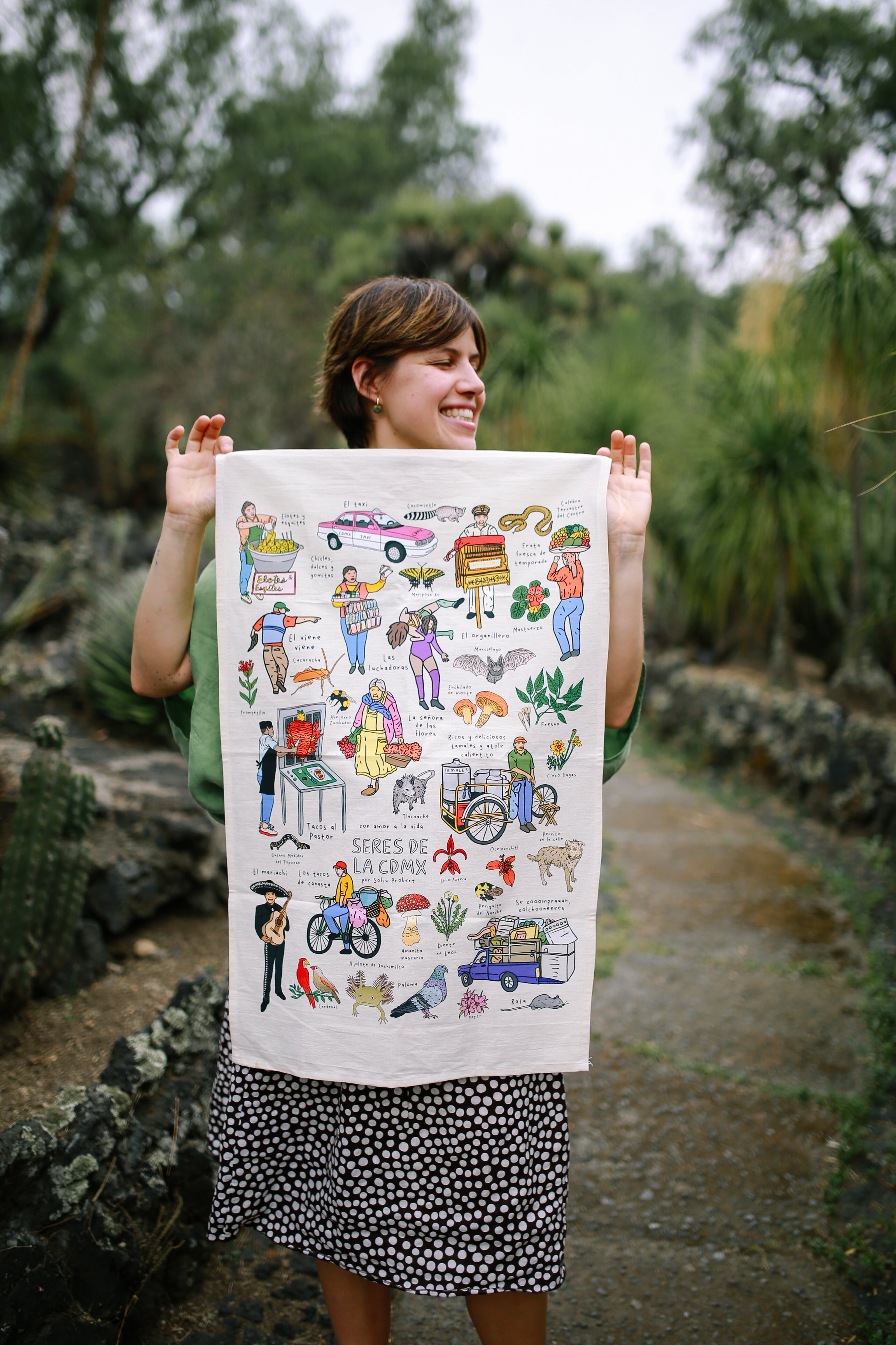 Póster textil seres de la CDMX
